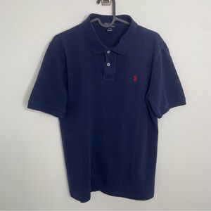Polo Ralph Lauren Short Sleeve Polo Shirt Navy Blue Youth Boys XL/18-20